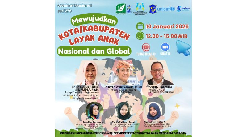 “Mewujudkan Kota/Kabupaten Layak Anak Nasional & Global” Webinar Nasional Seri#276 “Mewujudkan Kota/Kabupaten Layak Anak Nasional & Global” Webinar Nasional Seri#276